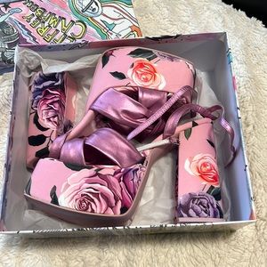 Jeffrey Campbell Pink Floral Heels